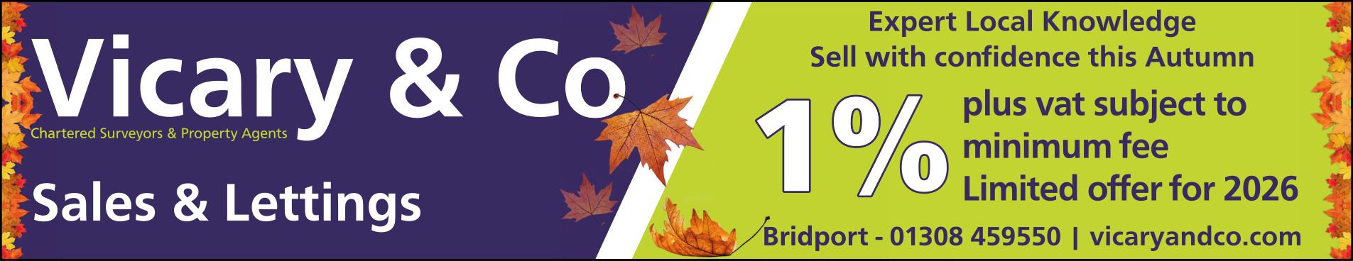 Vicary & Co - Estate Agents in Bridport, Dorset and Axminster, Devon